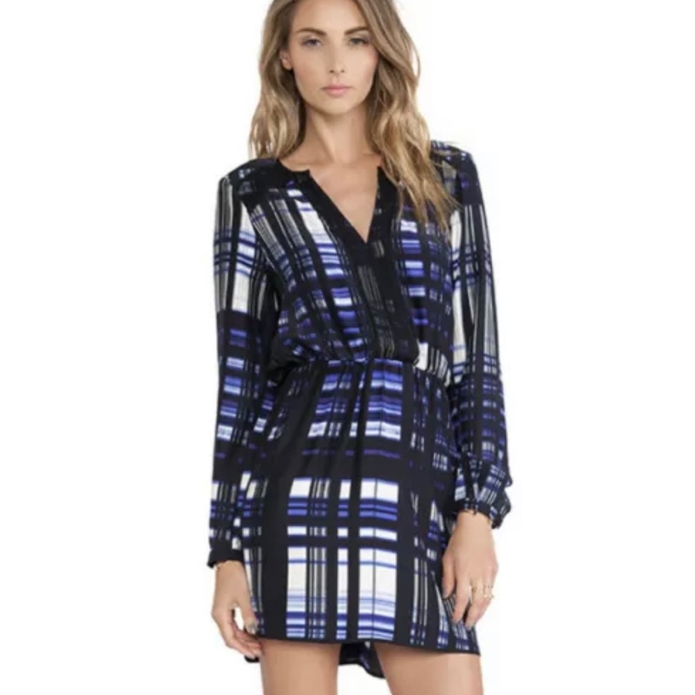 Parker Rava Mini Dress in Nightfall Blue, Black Size Small